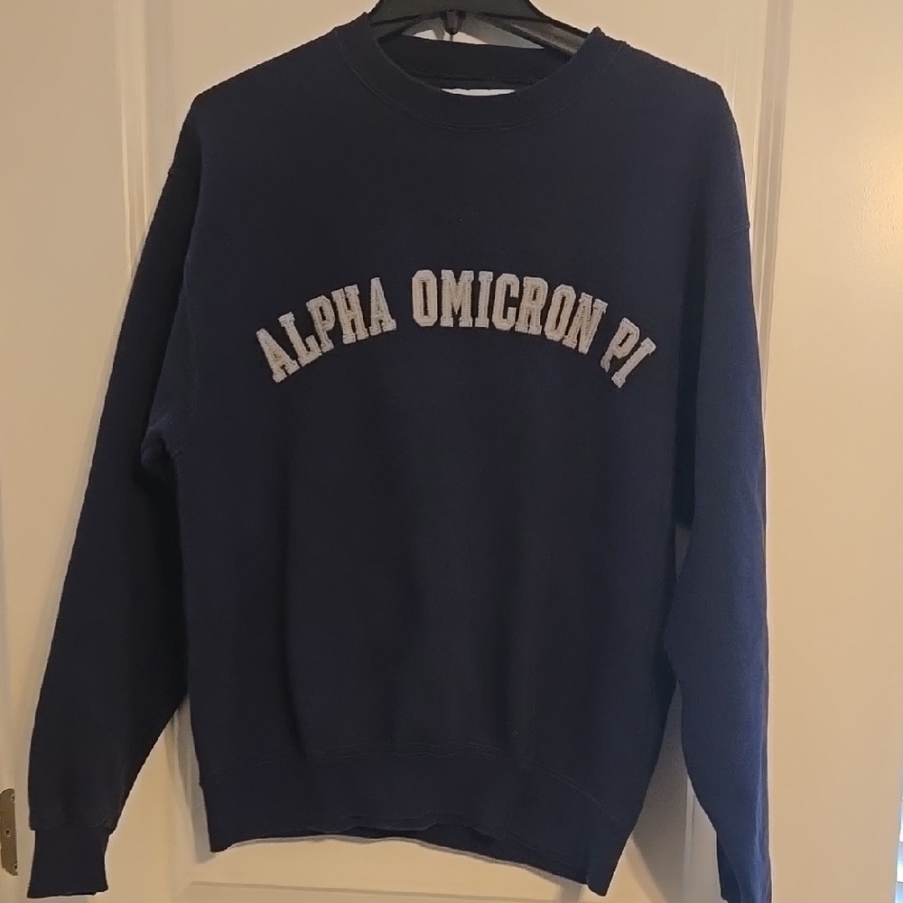 Alpha Omicron Pi Navy Sweater